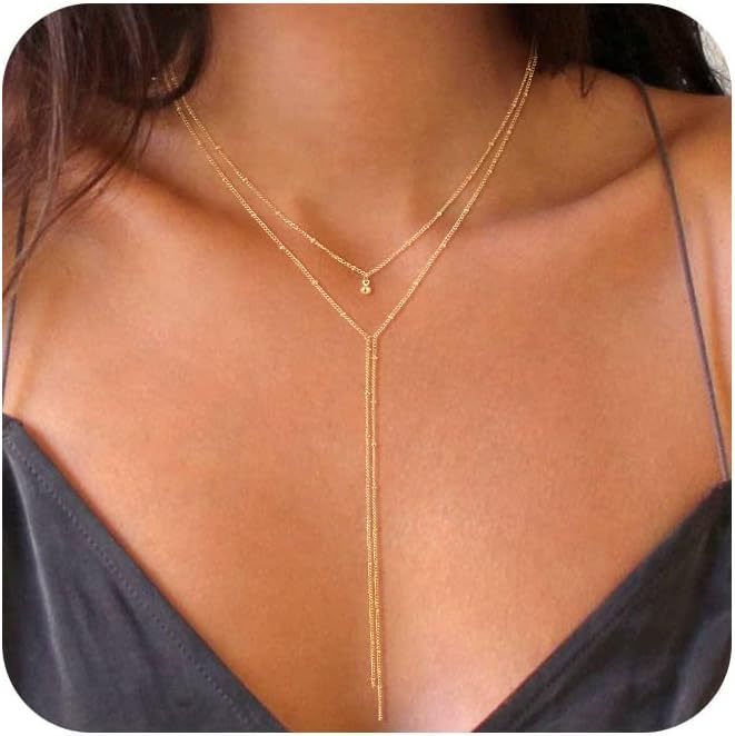 Long Double Pendant Necklace