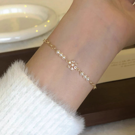 Zircon Pearl Bracelet