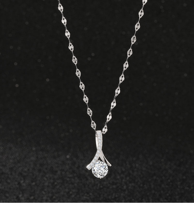 Collana in argento 925 con diamanti