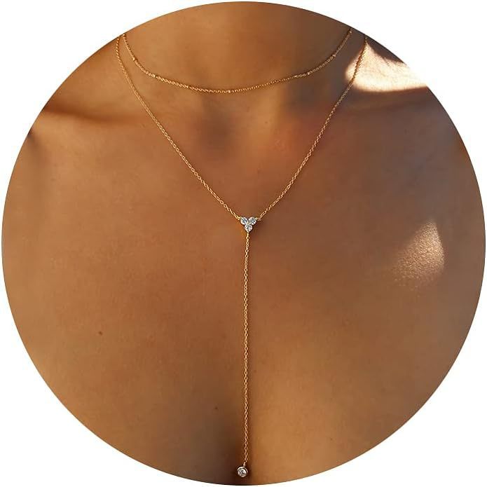 Long Double Pendant Necklace