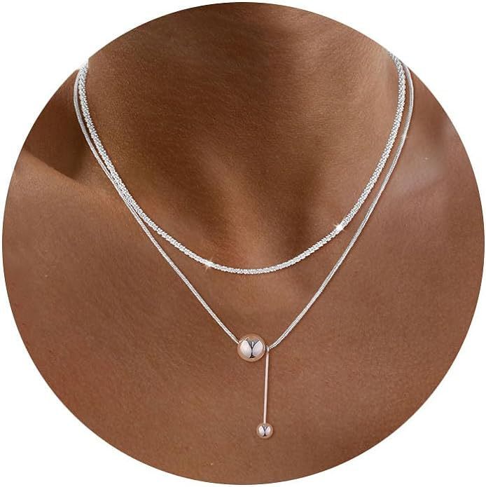 Collier Long Double Pendentif